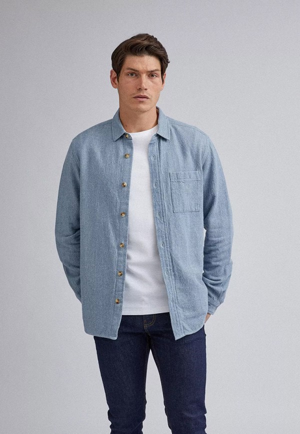 

Рубашка Burton Menswear London, Голубой, Burton Menswear London BU014EMIHZG2