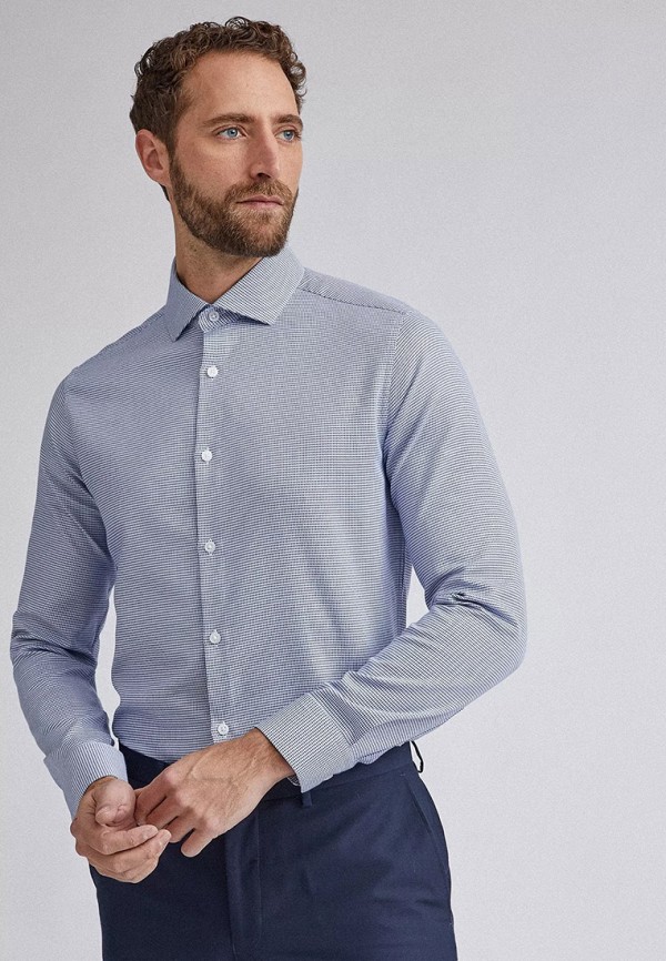 

Рубашка Burton Menswear London, Синий, Burton Menswear London BU014EMIWBR2