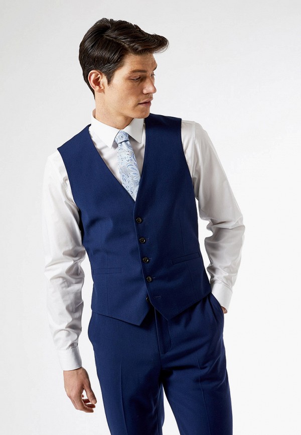 

Жилет Burton Menswear London, Синий, Burton Menswear London BU014EMJECQ6