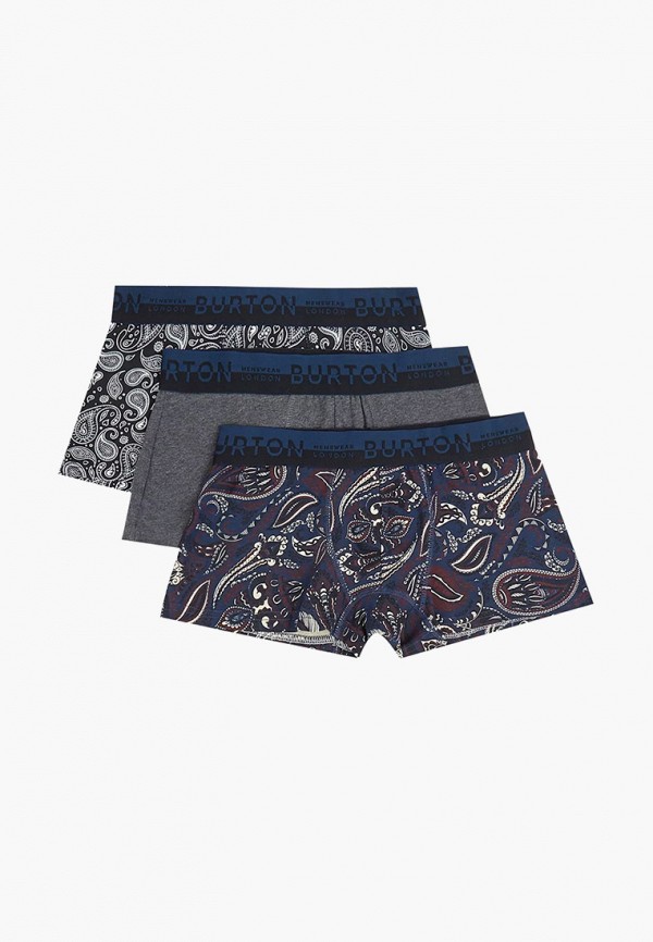 

Трусы 3 шт Burton Menswear London, Серый;синий;черный, Burton Menswear London BU014EMKKMV3