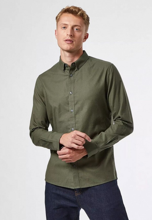 

Рубашка Burton Menswear London, Хаки, Burton Menswear London BU014EMKXTC8