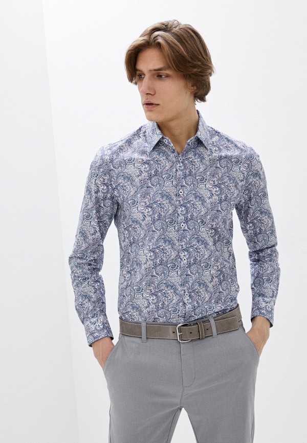 

Рубашка Burton Menswear London, Голубой, Burton Menswear London BU014EMLFLA5