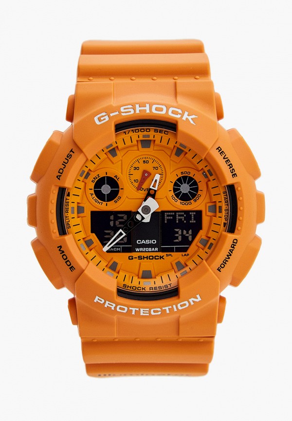

Часы Casio, Оранжевый, G-SHOCK GA-100RS-4AER