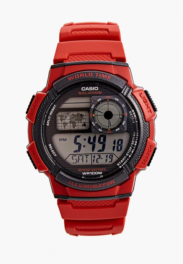 

Часы Casio, Красный, Collection AE-1000W-4A