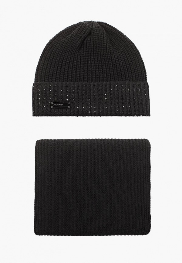 

Комплект Calvin Klein, Черный, шапка и шарф