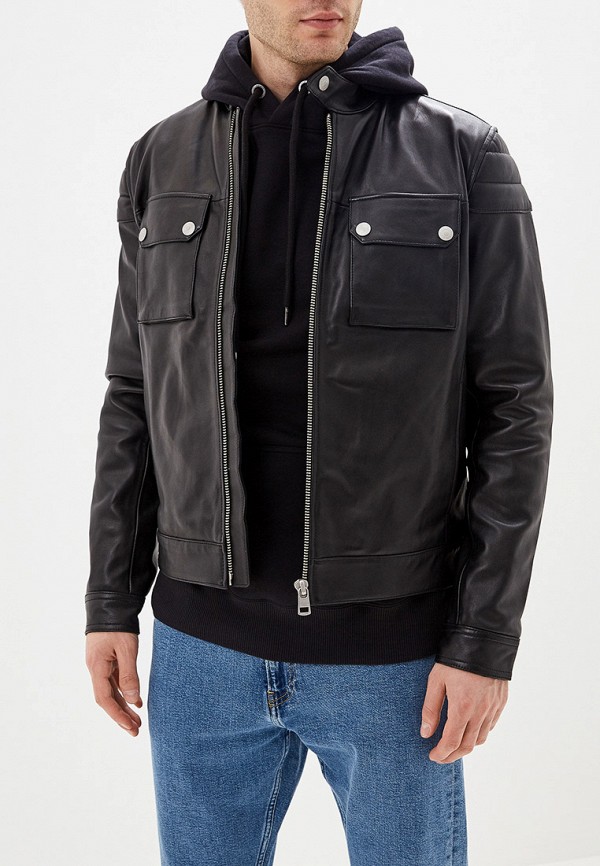 

Куртка кожаная Calvin Klein Jeans, Черный