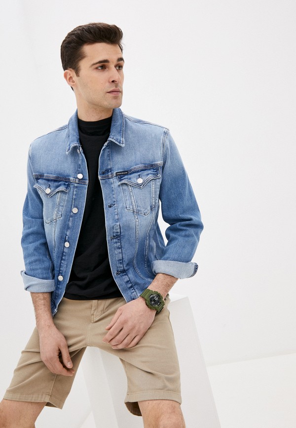 

Куртка джинсовая Calvin Klein Jeans, Голубой, Calvin Klein Jeans CA939EMHPZE5