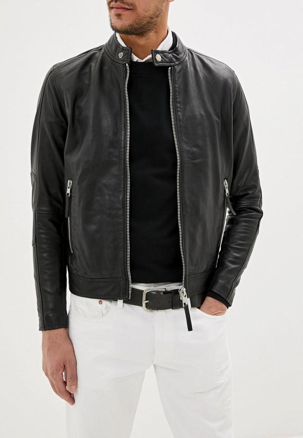 

Куртка кожаная Calvin Klein Jeans, Черный