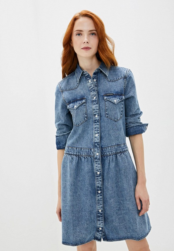 

Платье джинсовое Calvin Klein Jeans, Синий