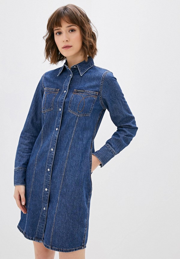 

Платье джинсовое Calvin Klein Jeans, Синий
