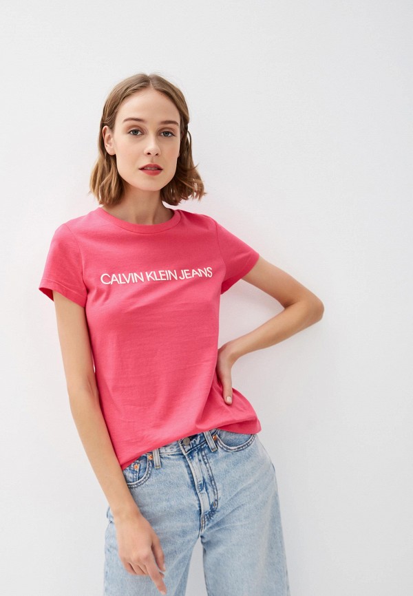 

Футболка Calvin Klein Jeans, Розовый, Calvin Klein Jeans CA939EWHPYY1