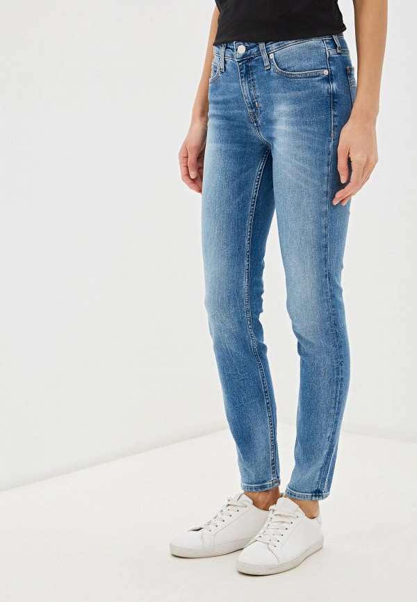 

Джинсы Calvin Klein Jeans, Голубой, MID RISE SKINNY ANKLE