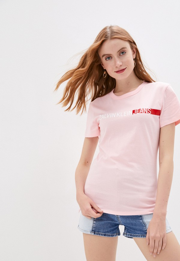 

Футболка Calvin Klein Jeans, Розовый, Calvin Klein Jeans CA939EWHYQV7