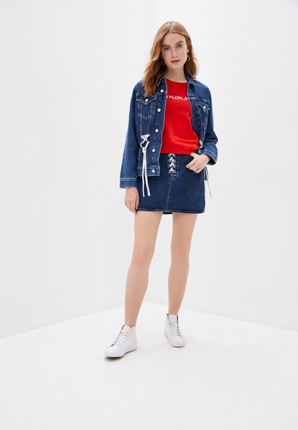 

Юбка джинсовая Calvin Klein Jeans, Синий, Calvin Klein Jeans CA939EWHYRC6