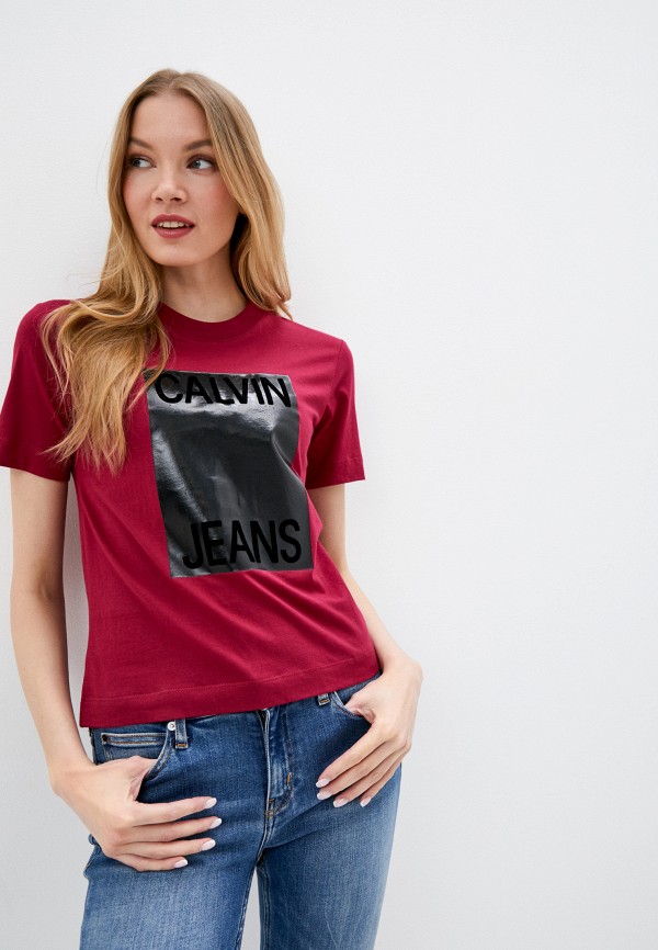 

Футболка Calvin Klein Jeans, Бордовый