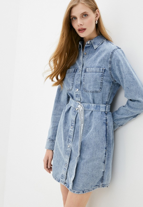 

Платье джинсовое Calvin Klein Jeans, Голубой