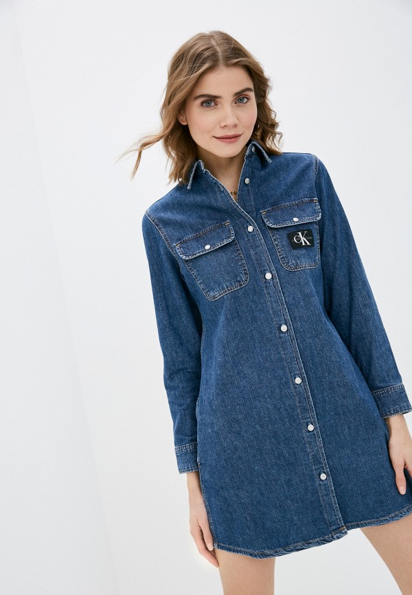 

Платье джинсовое Calvin Klein Jeans, Синий