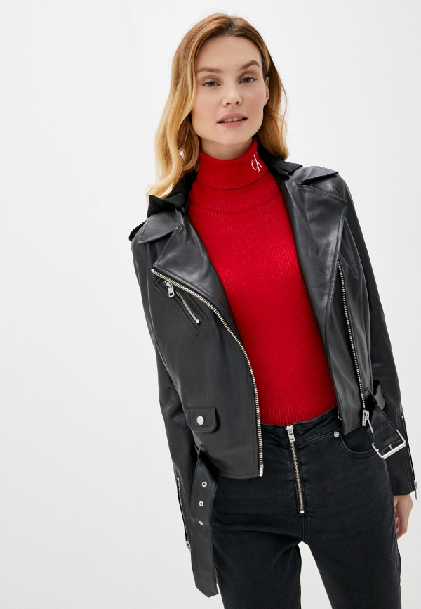 

Куртка кожаная Calvin Klein Jeans, Черный
