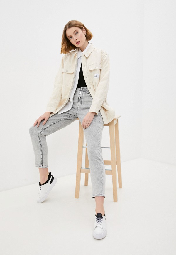 

Джинсы Calvin Klein Jeans, Серый, MOM JEAN