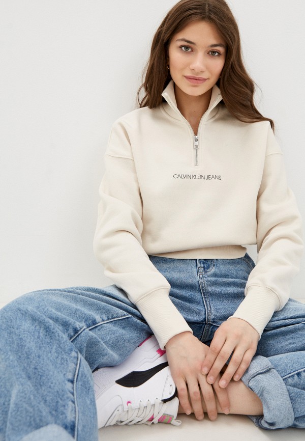 

Олимпийка Calvin Klein Jeans, Бежевый, Calvin Klein Jeans CA939EWMOSB1