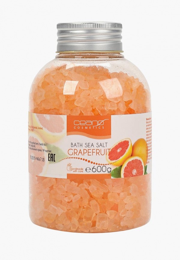 

Соль для ванн Ceano Cosmetics, Оранжевый, Грейпфрут, 600 г