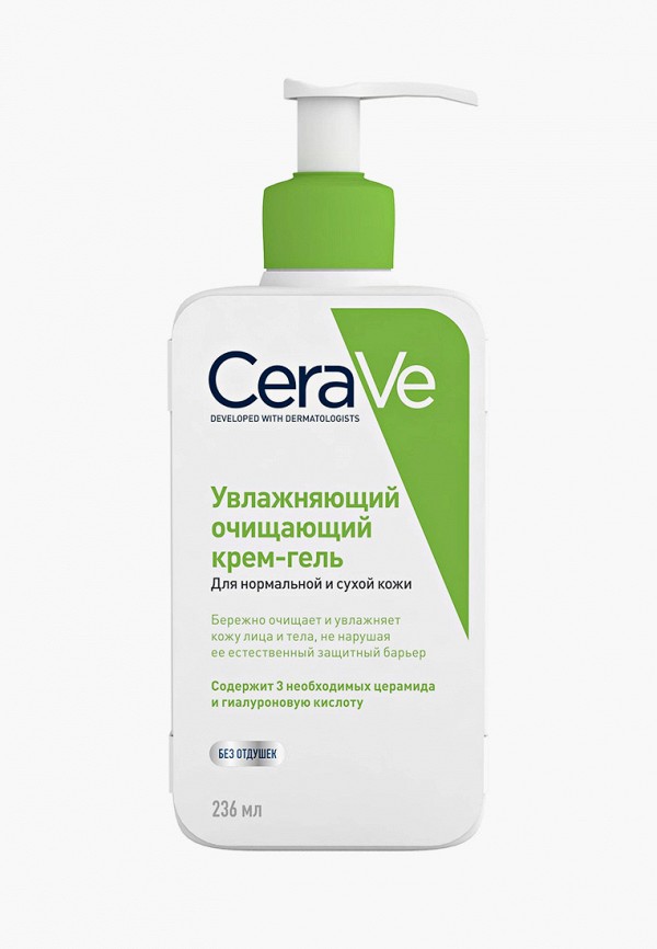 

Гель для умывания CeraVe, Прозрачный, увлажняющий очищающий, для нормальной и сухой кожи лица и тела, 236 мл