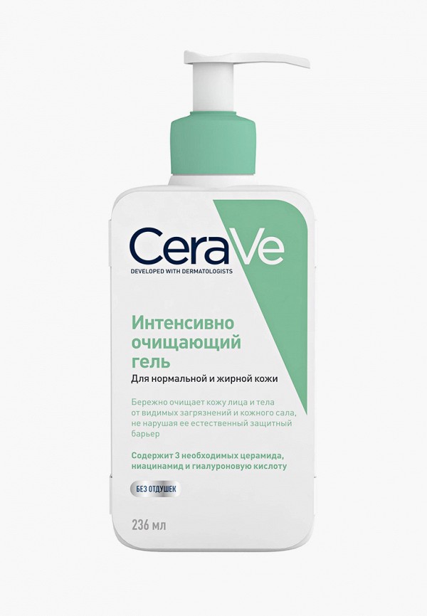 

Гель для умывания CeraVe, Белый, для нормальной и жирной кожи лица и тела, 236 мл.