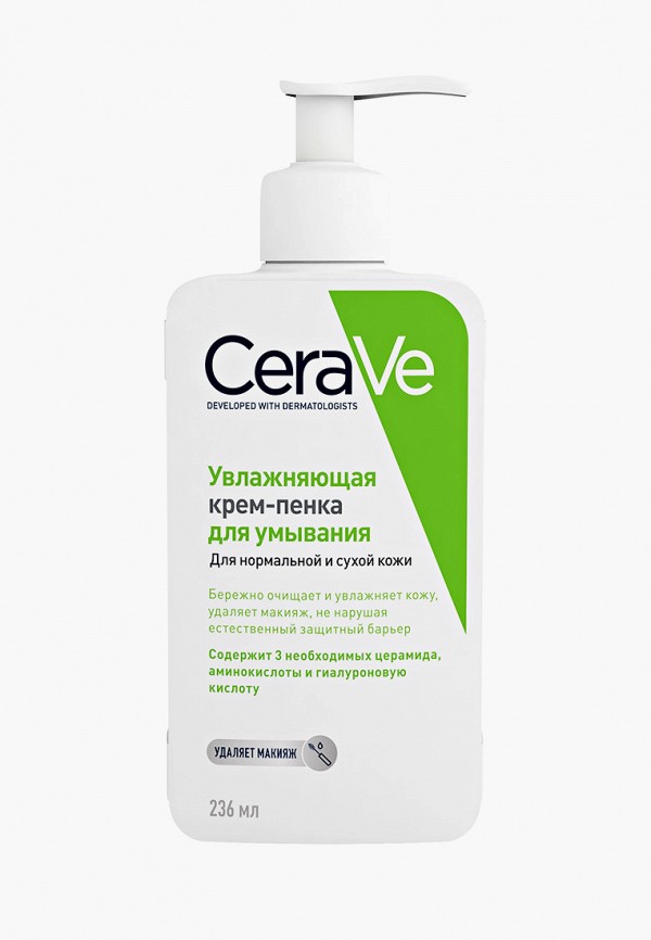 

Пенка для умывания CeraVe, Прозрачный, увлажняющая, 236 мл