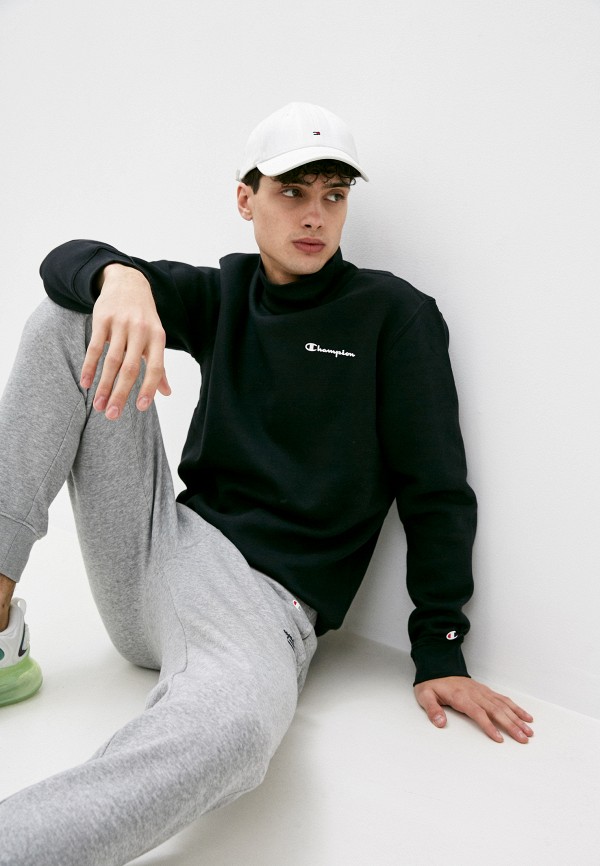 

Свитшот Champion, Черный, Mock Turtle Neck Long Sleeves T-Shirt