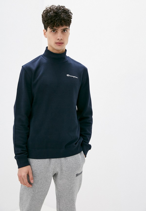 

Свитшот Champion, Синий, Mock Turtle Neck Long Sleeves T-Shirt
