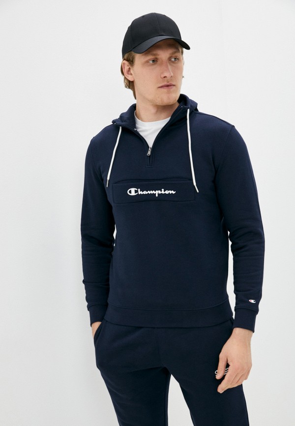 

Худи Champion, Синий, Hooded Half Zip Sweatshirt
