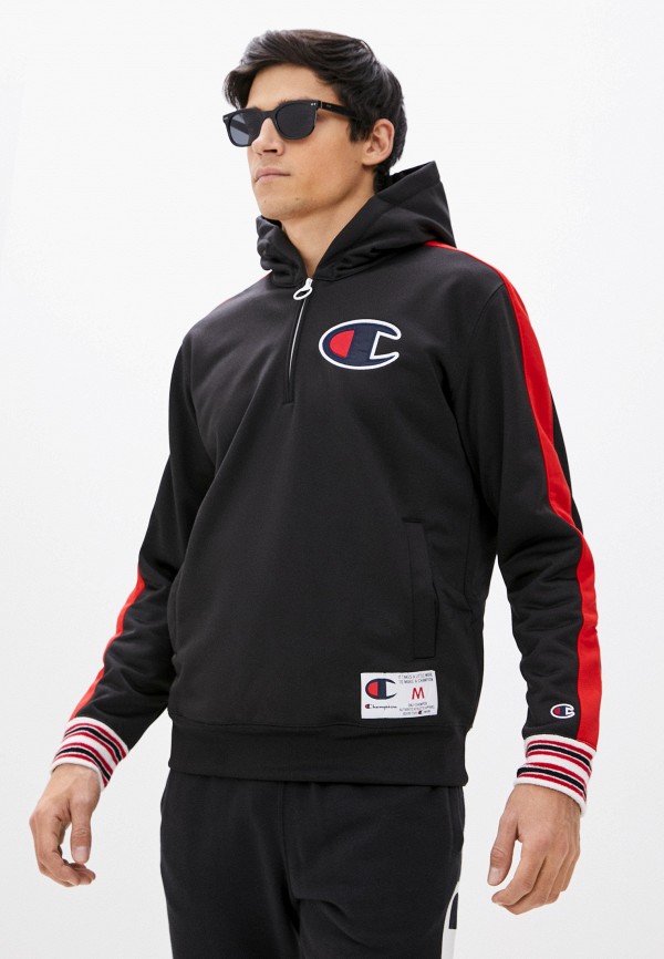 

Худи Champion, Черный, ROCHESTER1919 Half Zip Hooded Sweatshirt