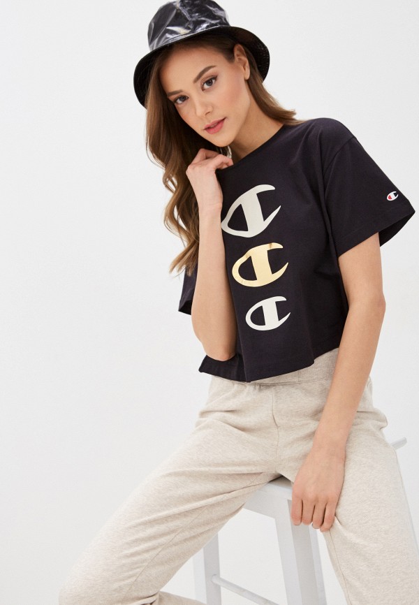 

Футболка Champion, Черный, Crop Top