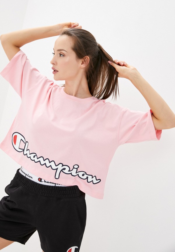 

Футболка Champion, Розовый, ROCHESTER1919 Crewneck T-Shirt