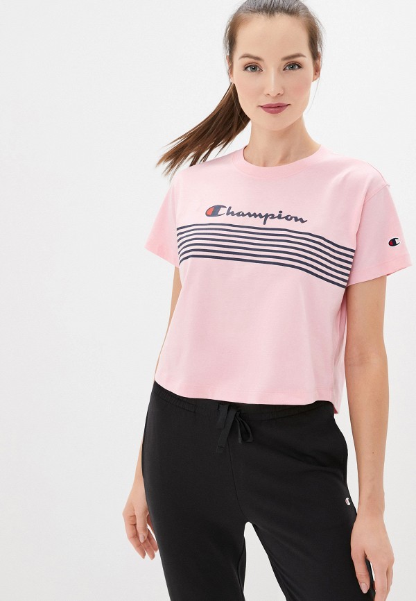 

Футболка Champion, Розовый, ROCHESTER1919 Crewneck Croptop