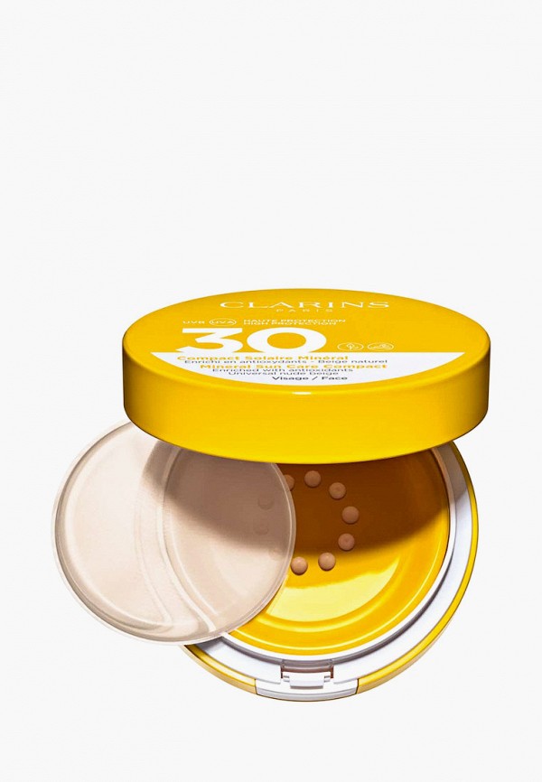 

Крем солнцезащитный Clarins, Бежевый, SPF 30, Compact Solaire Mineral Visage, 11,5 мл