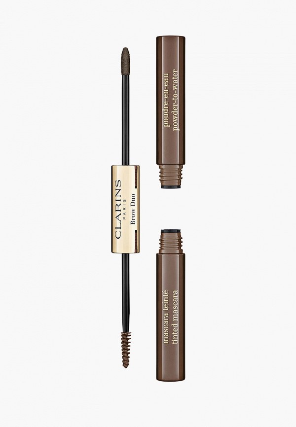 

Тушь для бровей Clarins, Коричневый, Brow Duo, 04 Medium Brown, 1,8 гр+1гр