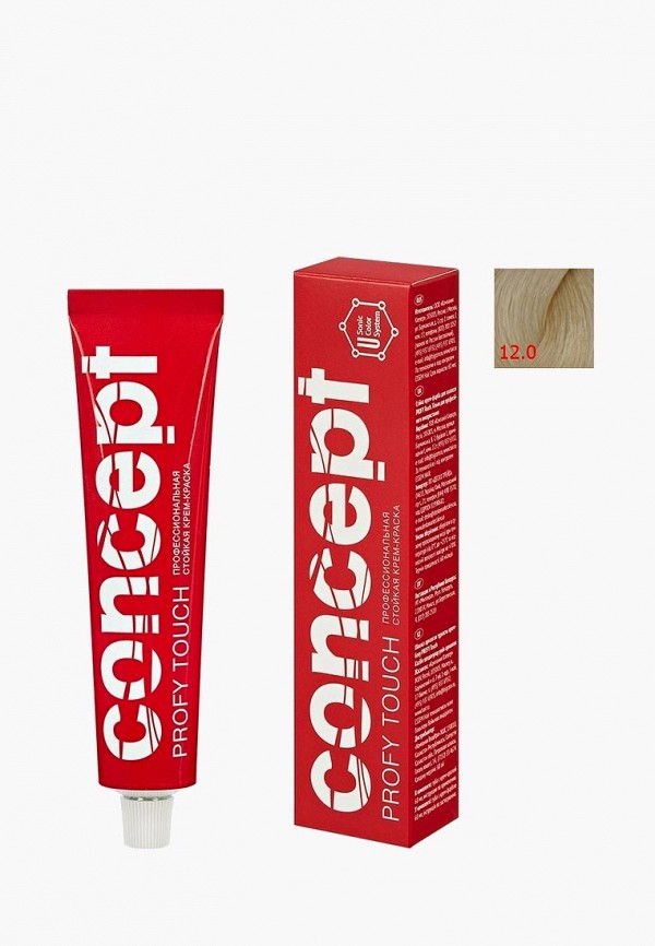 

Краска для волос Concept, Бежевый, Permanent color 12.0 Экстрасветлый блондин (Extra Light