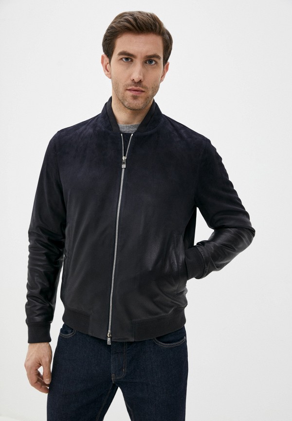 

Куртка кожаная Corneliani, Синий