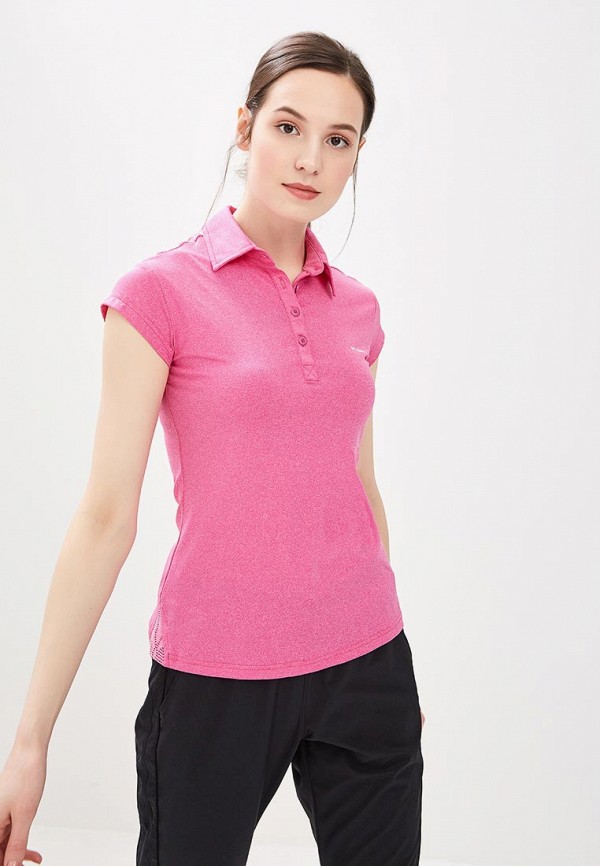 

Поло Columbia, Розовый, Peak to Point™ Novelty Polo