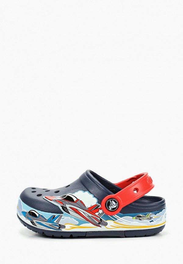 

Сабо Crocs, CrocsFL Jets Band Lights Clog K, со светодиодами, Синий