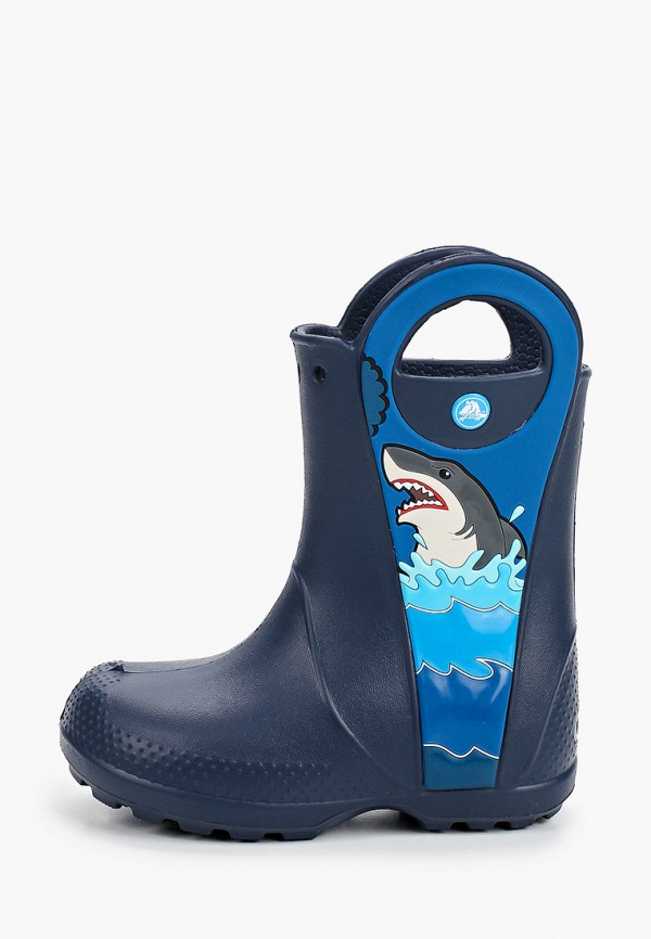 

Резиновые сапоги Crocs, Синий, CrocsFL Shark Ptch Rain Boot B
