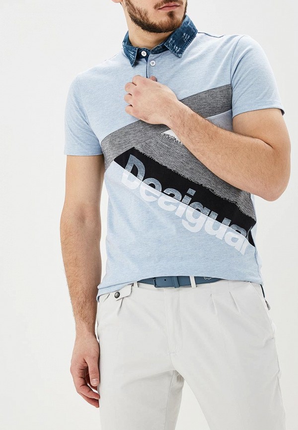 

Поло Desigual; Desigual DE002EMDMXN6, Голубой