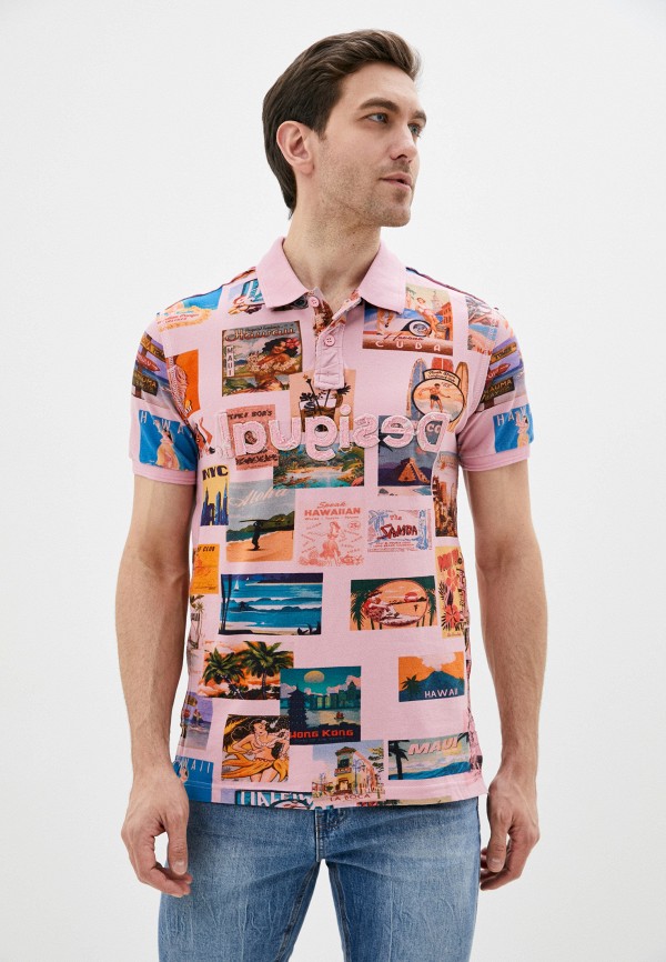 

Поло Desigual, Розовый, Desigual DE002EMHTVF0