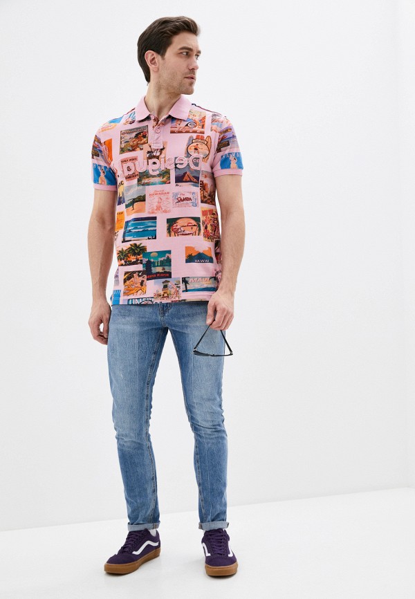 

Поло Desigual, Розовый, Desigual DE002EMHTVF0