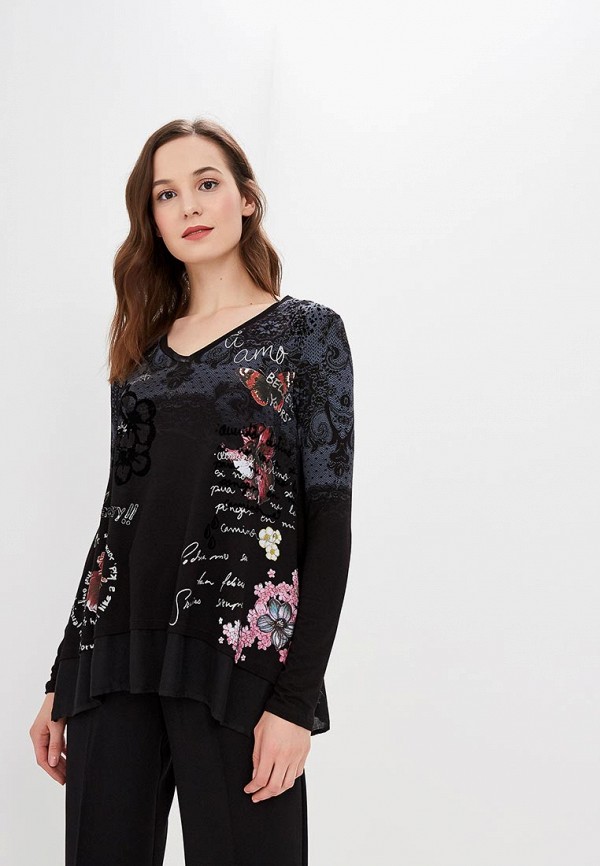 

Лонгслив Desigual, Черный