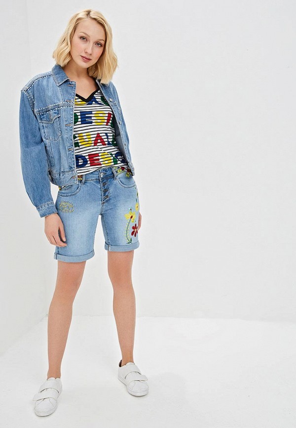 

Шорты джинсовые Desigual, Голубой, Desigual DE002EWDMXW2
