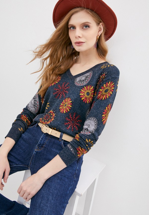 

Пуловер Desigual, Синий, Desigual DE002EWJXIR1