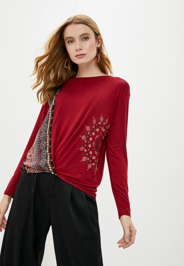 

Лонгслив Desigual, Бордовый