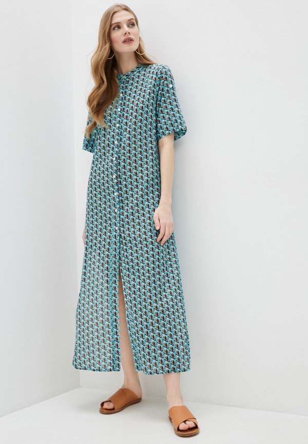 

Платье пляжное Diane von Furstenberg, Голубой, DVF X ONIA RENEE DRESS